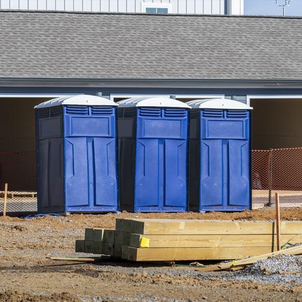Heavy-duty construction site porta potty in Menifee, California